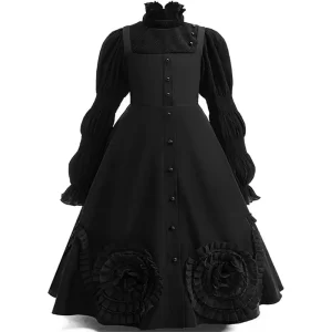 Wicked Dress For Girls Premium Official Costume Black Dress Layers For Gorgeous Volume