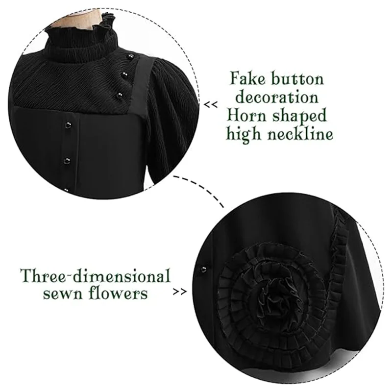 Wicked Dress For Girls Premium Official Costume Black Dress Layers For Gorgeous Volume - Image 3