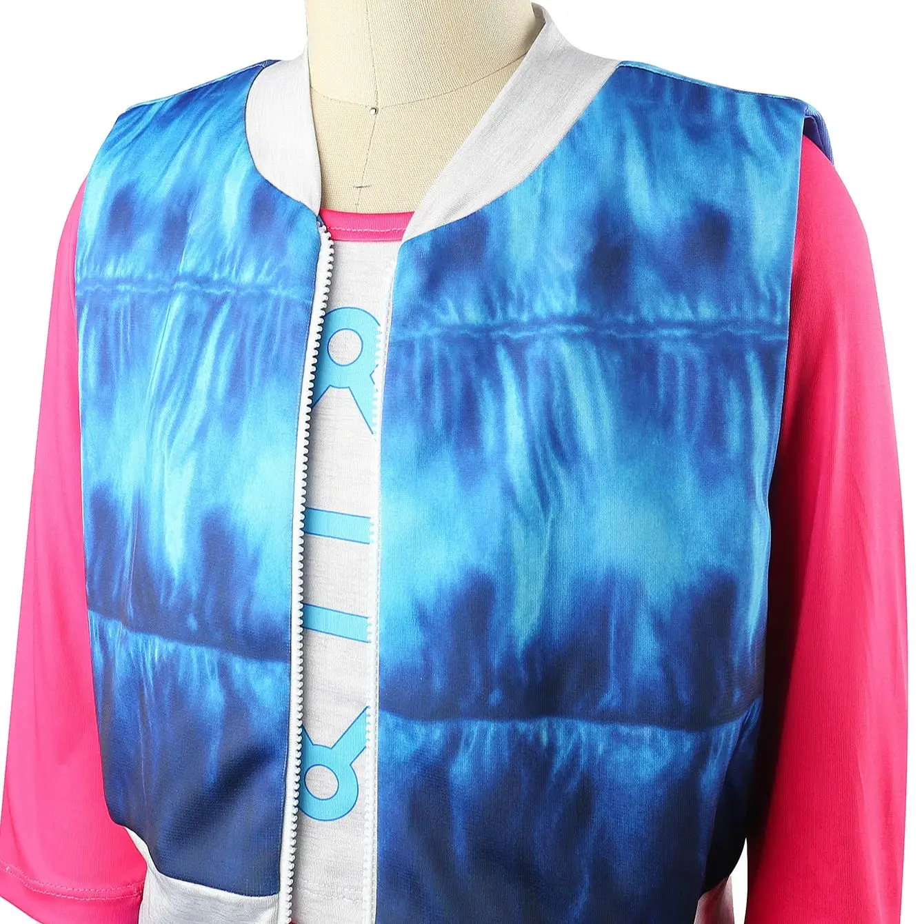 Girls Addison Cheerleader Cosplay Costume Long Sleeve Tops Pants With Blue Vest For Kids Zombies Themed Party Halloween Outfit - Image 6