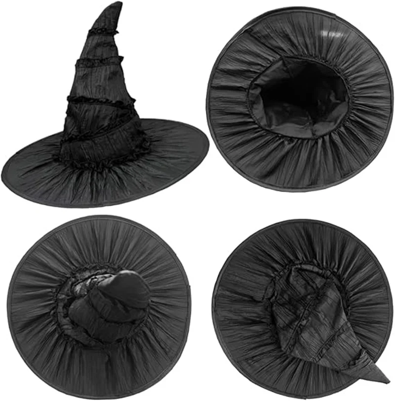 Wicked Elphaba Cosplay Costume Black Long Dress With Cape Witch Hat And Glasses For Girls Halloween Birthday Prom Party Outfit - Image 2