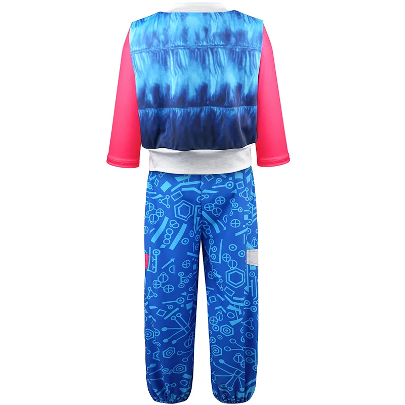 Girls Addison Cheerleader Cosplay Costume Long Sleeve Tops Pants With Blue Vest For Kids Zombies Themed Party Halloween Outfit - Image 2
