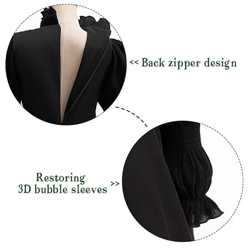Wicked Dress For Girls Premium Official Costume Black Dress Layers For Gorgeous Volume - Image 4