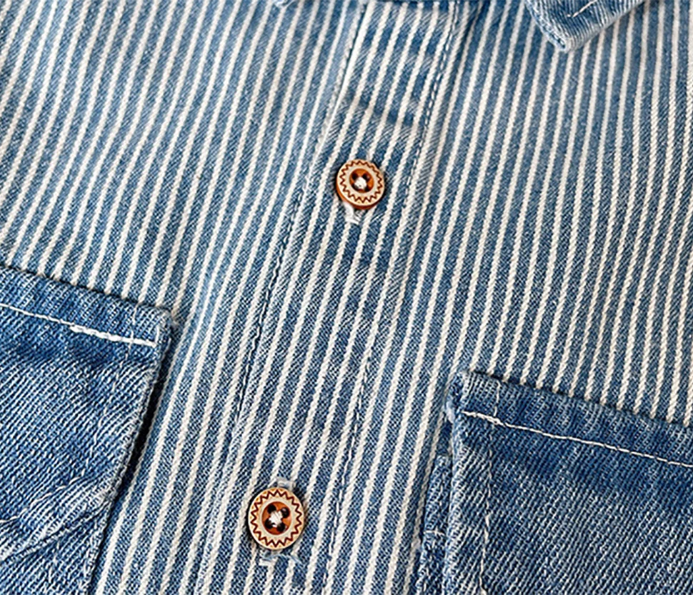 New Summer Spring Children Denim Blouse Toddler Baby Boys Clothes Autumn Long Sleeve Shirt Kids Casual Cardigan Outwear Coat - Image 3